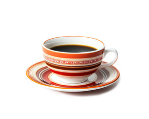 cup of coffee on white background transparent