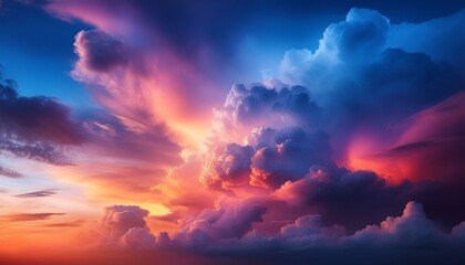 Obraz premium Colorful dramatic sky background