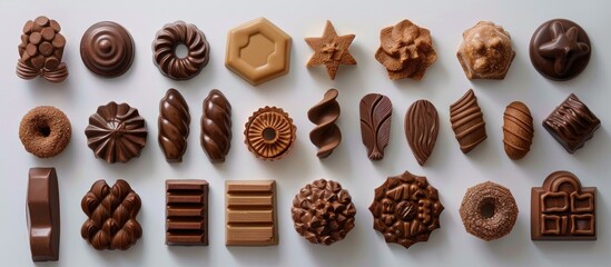 A Wide Variety Of Shapes Of Chocolate