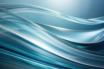 Gentle waves of translucent blue water dance gracefully under soft light at dawn in a tranquil ocean setting. Generative AI