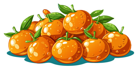  vector illustration of orange isolated on white, orange vector art