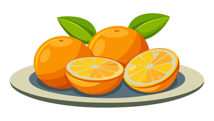 slices of orange  - vector illustration of orange isolated on white, orange vector art