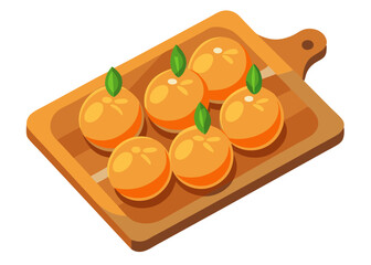 vector illustration of orange isolated on white, orange vector art