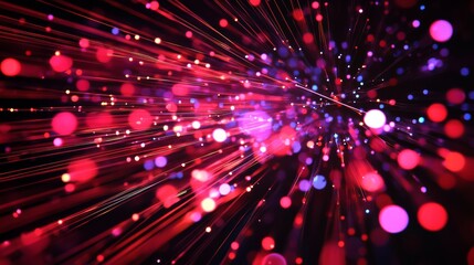 Fototapeta premium Abstract Colorful Light Streaks and Bokeh.