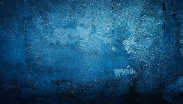 Detail of old distessed dark blue wall, grungy background or texture