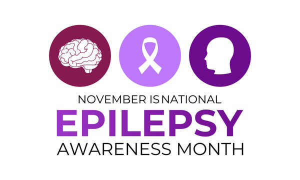 November is Epilepsy Awareness Month, which raises awareness and understanding of the disease and supports those who are affected by it. Vector illustration of background.
