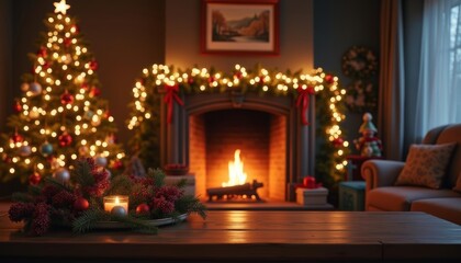 Obraz premium Cozy Christmas Living Room