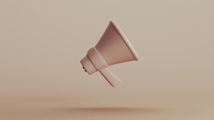 Beige megaphone loudspeaker speaker horn communication monochrome social justice protest neutral colour skin tones background	
