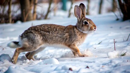 Obraz premium rabbit in the snow