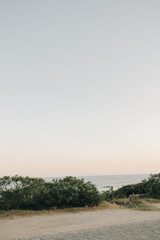 street, road that passes in front of a beautiful beach