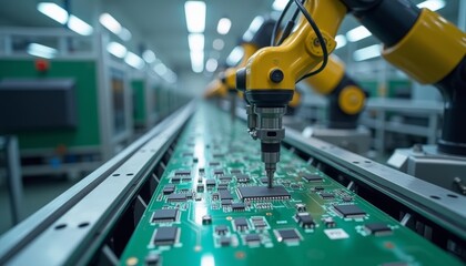  Hightech assembly line with robotic precision