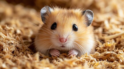 Adorable Hamster Close-Up:  Curious & Fluffy