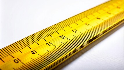 Isolated Height Measurement Tool with Metric Ruler on White Background for Educational Purposes