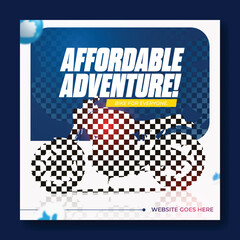 Modern Bike Sale Ads Social Media Template Design 