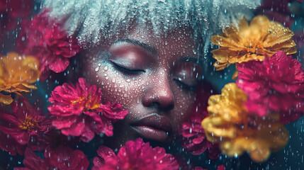 Hyperrealistic Digital Painting of a Black Woman