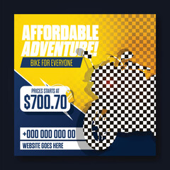 Modern Bike Sale Ads Social Media Template Design 