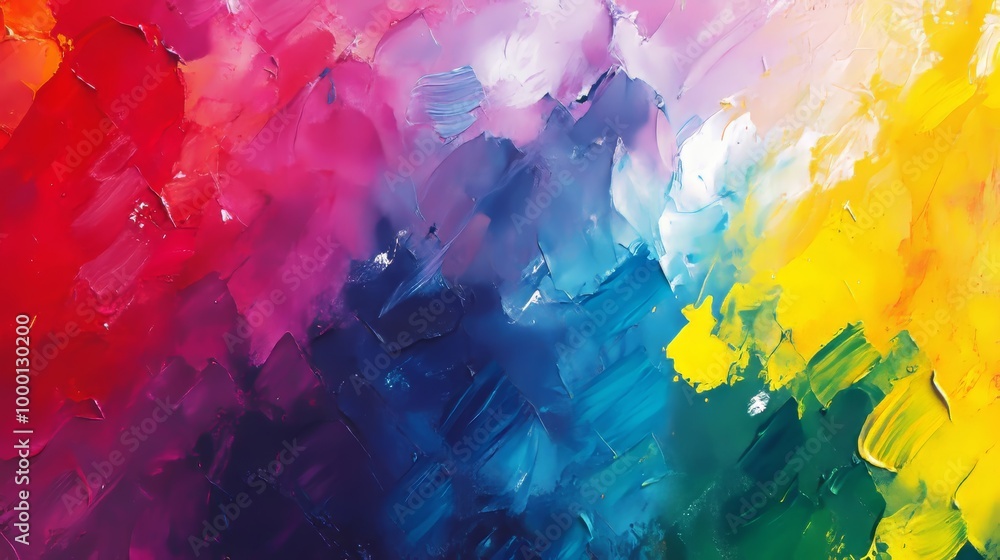 Poster vibrant and captivating abstract multicolor spectrum displaying dynamic hues and shades