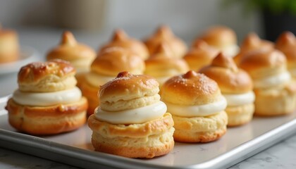  Deliciously baked mini pastries with a creamy filling