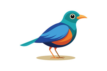 A beautiful bird vector art illustration 