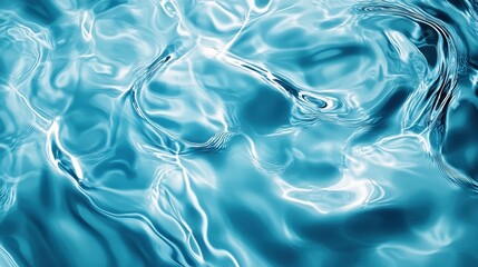 Obraz premium A serene close-up of turquoise water, showcasing gentle ripples and reflections, perfect for conveying calm and tranquility.