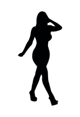 figure woman black shadow outline