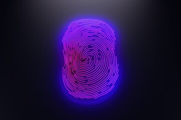 Finger Print on a Black Surface.