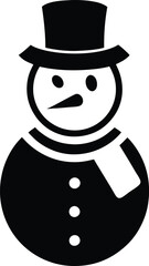 snowman logo icon with Transparent Background clip art