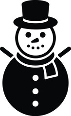 snowman logo icon with Transparent Background clip art