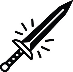 sword Icon with Transparent Background - Versatile Clipart Design 