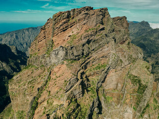 Mountains around Pico do Arieiro peak, Santana, Madeira, Portugal, Atlantic, Europe.