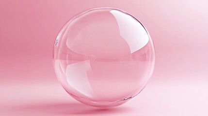 Obraz premium Shiny pink bubble. isolated