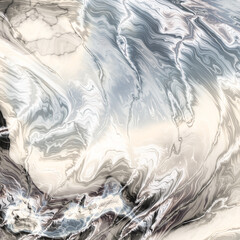 Abstract light gray Marble texture. Fractal digital Art Background. High Resolution. Can be used for background or wallpaper