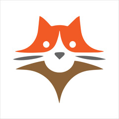 Cat logo vector template, modern minimalist logo design