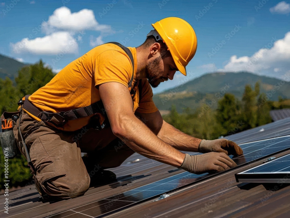 Aufkleber a mechanical engineer working on optimizing the efficiency of a solar power system, mechanical engin