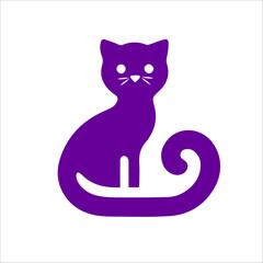 Cat logo vector template, modern minimalist logo design