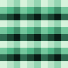 Plaid repeat pattern in green.Gingham seamless pattern.Checkered tartan Geometric graphic vector illustration background.