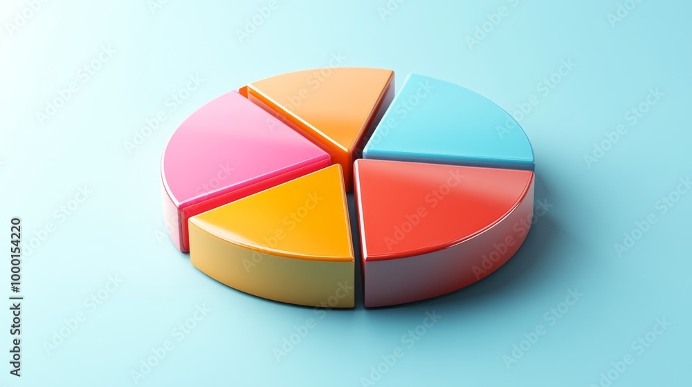 Poster a corporate-style pie chart showing a financial breakdown of company profits, with sections for expe