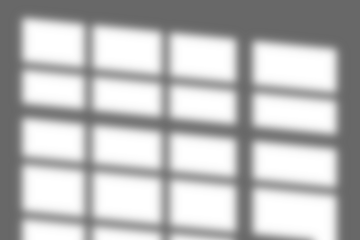 Dark blurred shadow effect from window. Soft light and shadow overlay on transparent background. Ideal for product presentation design elements. PNG