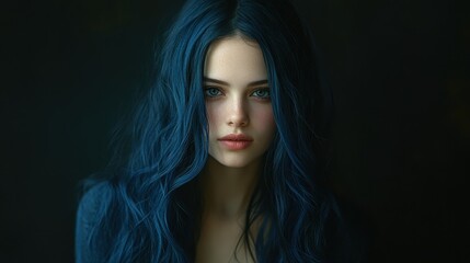 Fototapeta premium Striking Photorealistic Portrait of a Young Woman