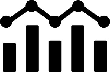 Vector black graph icon graphic design illustration, icon design, business icon