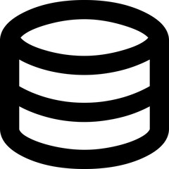 Vector black database icon graphic design illustration, icon design, business icon