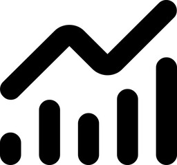 Vector black monitoring icon graphic design illustration, icon design, business icon