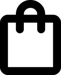 Vector black shopping bag icon graphic design illustration, icon design, business icon