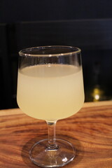 A glass of craft lemonade