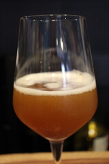 A glass of craft ginger ale