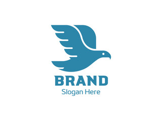 Minimalist Flying Bird Logo For Business