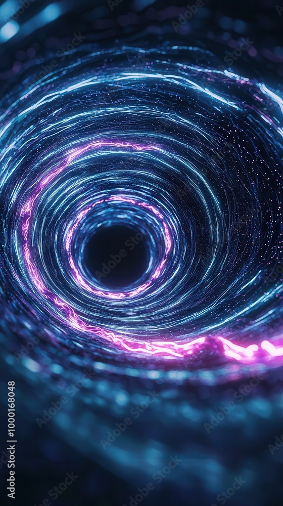 Poster Abstract Swirling Lights in a Dark Tunnel