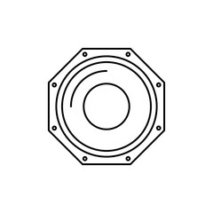 Subwoofer speaker component icon