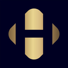 Unique style modern H letter logo design with awesome color
