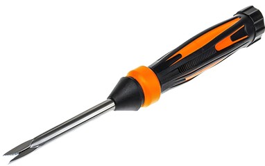 Fototapeta premium Orange screwdriver isolated on white background.